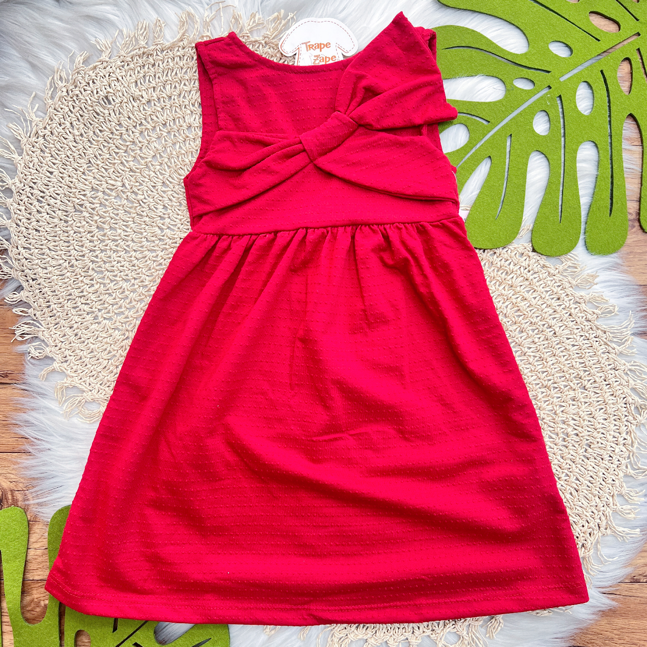 Vestido Longo Laço Frontal - Vermelho